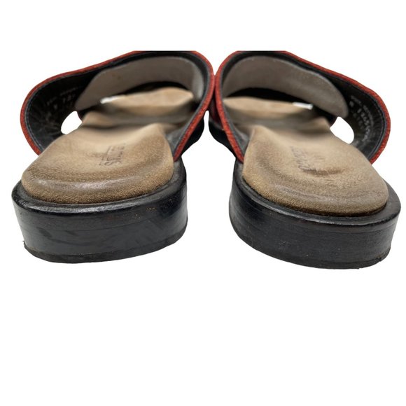 Sebago Women's Red Leather Slide Sandals Size 9.5N - Picture 4 of 7